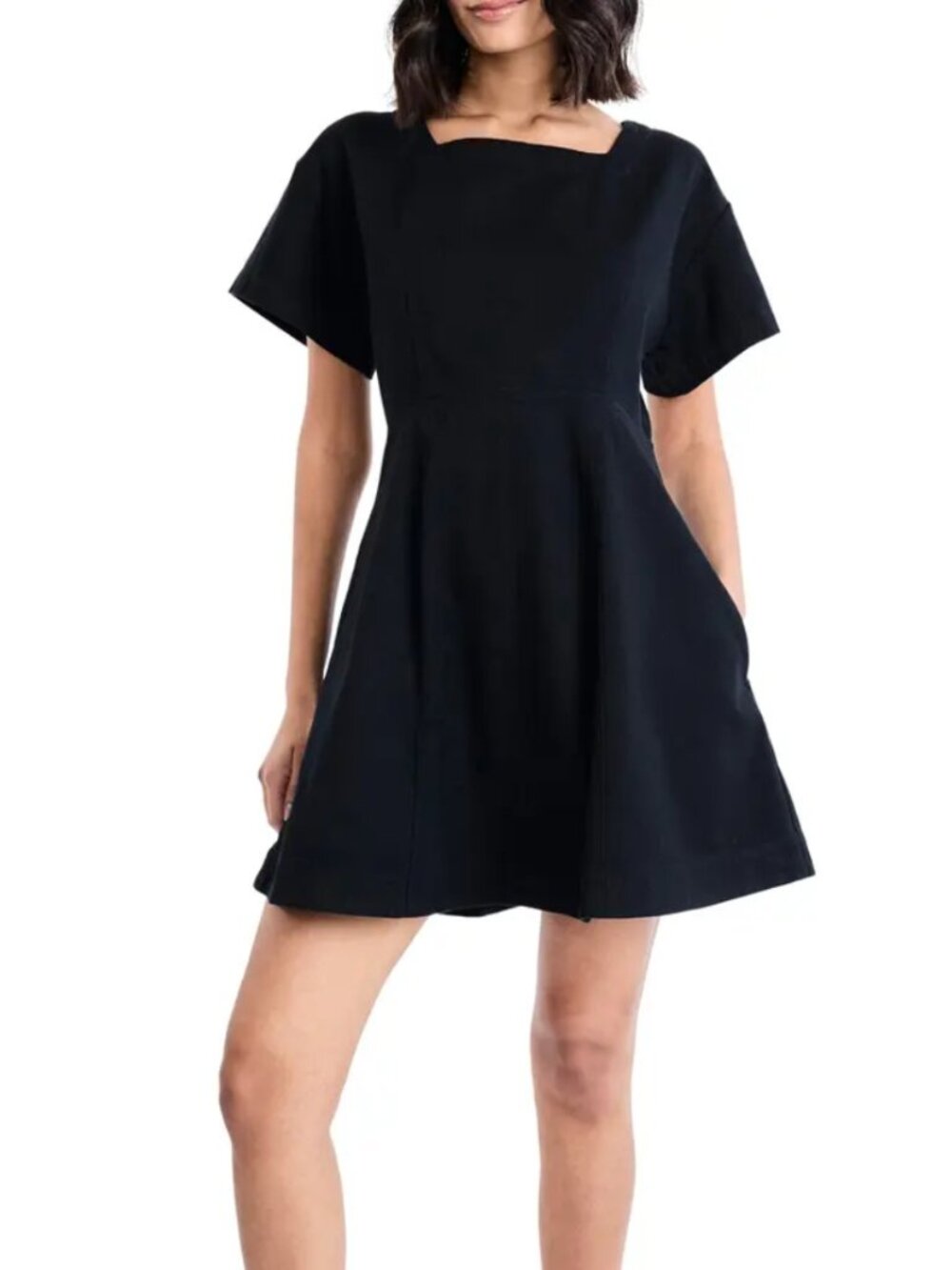 The Good Journey Square Neck Back Keyhole Cutout Dress LBD Party Size XS NWT